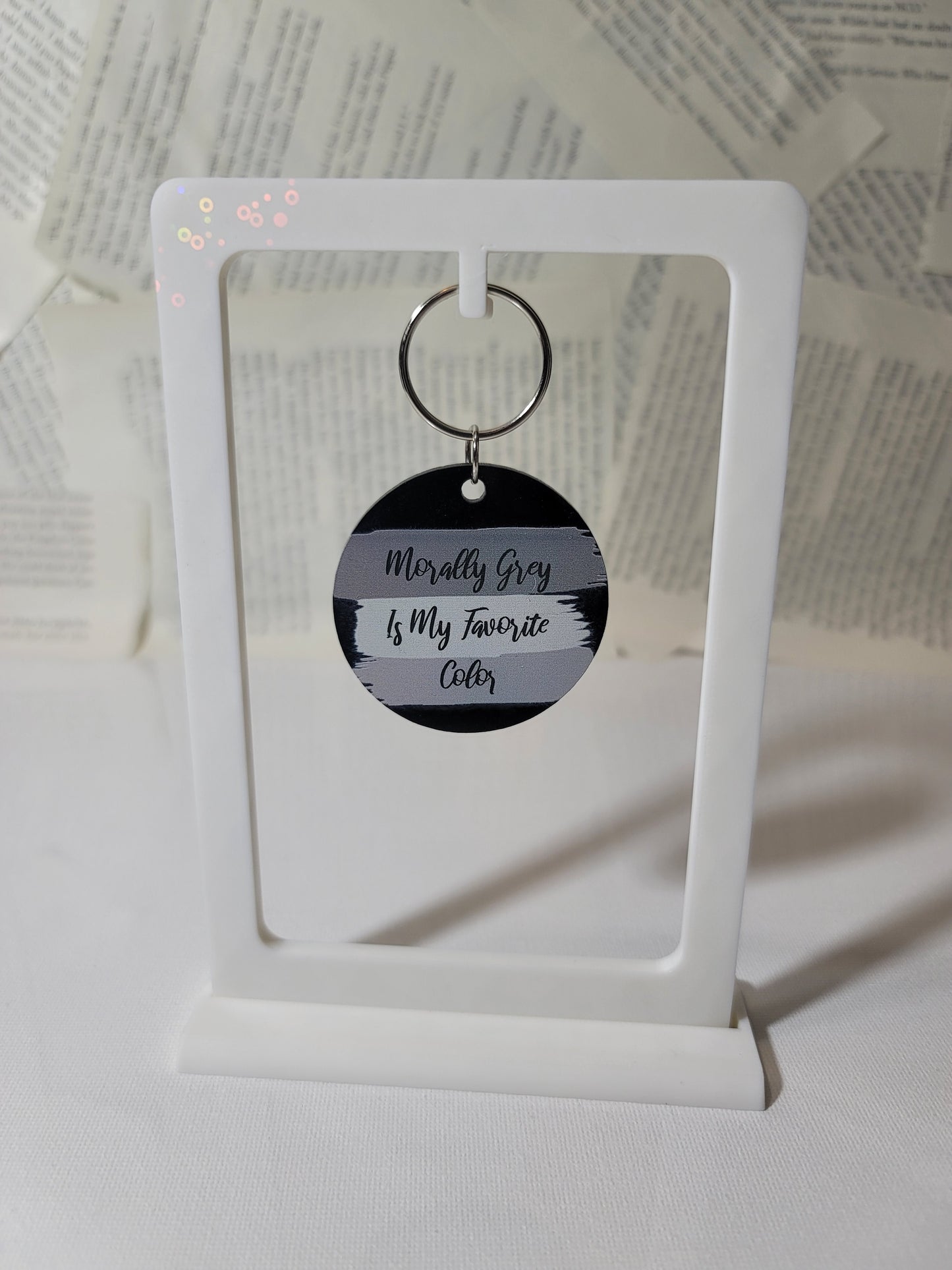 Morally Grey Is My Favorite Color Keychain – Dark Romance Reader Gift