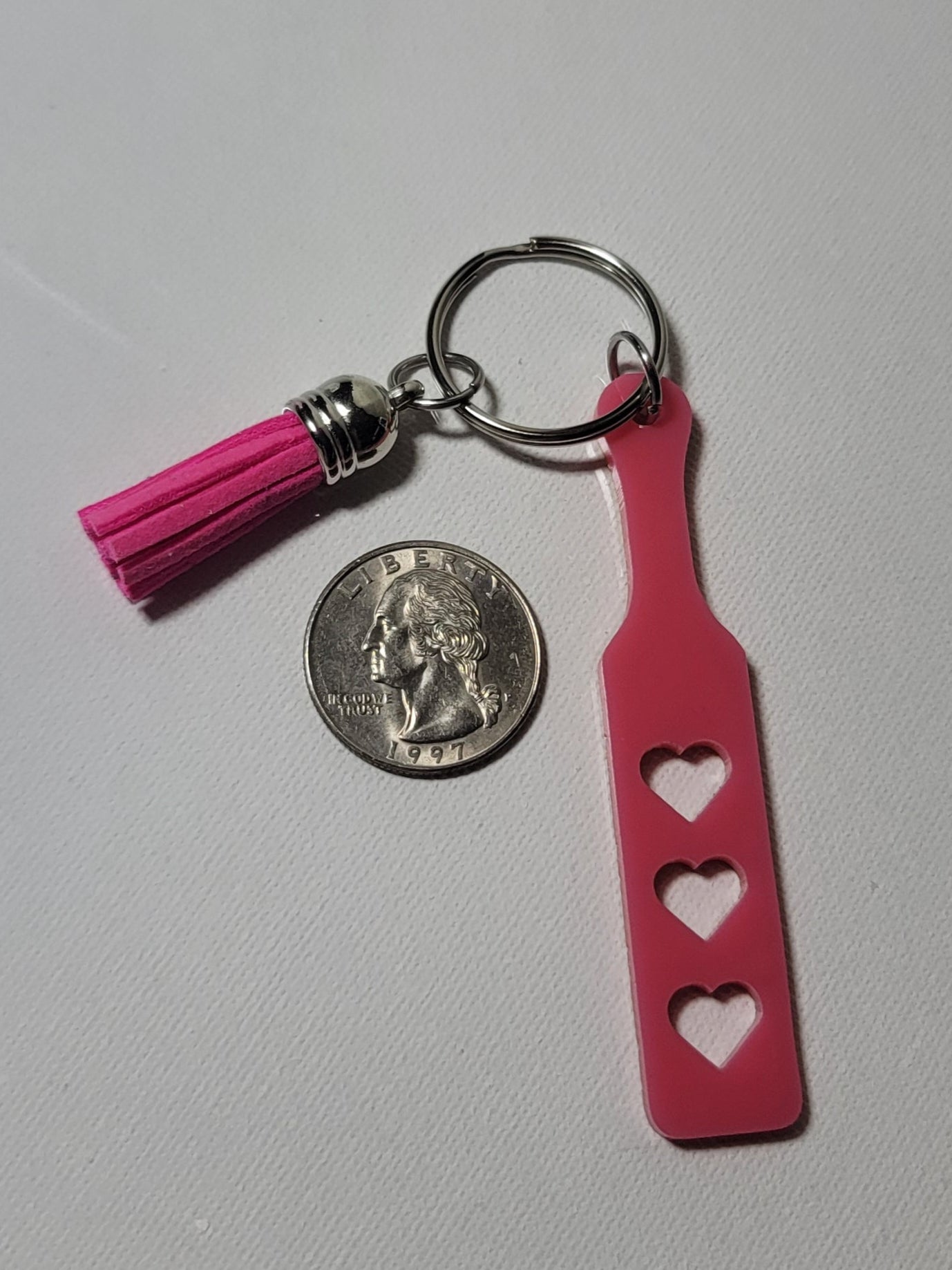 Kinky Heart Paddle Keychain – Spicy Bookish or Bedroom Accessory