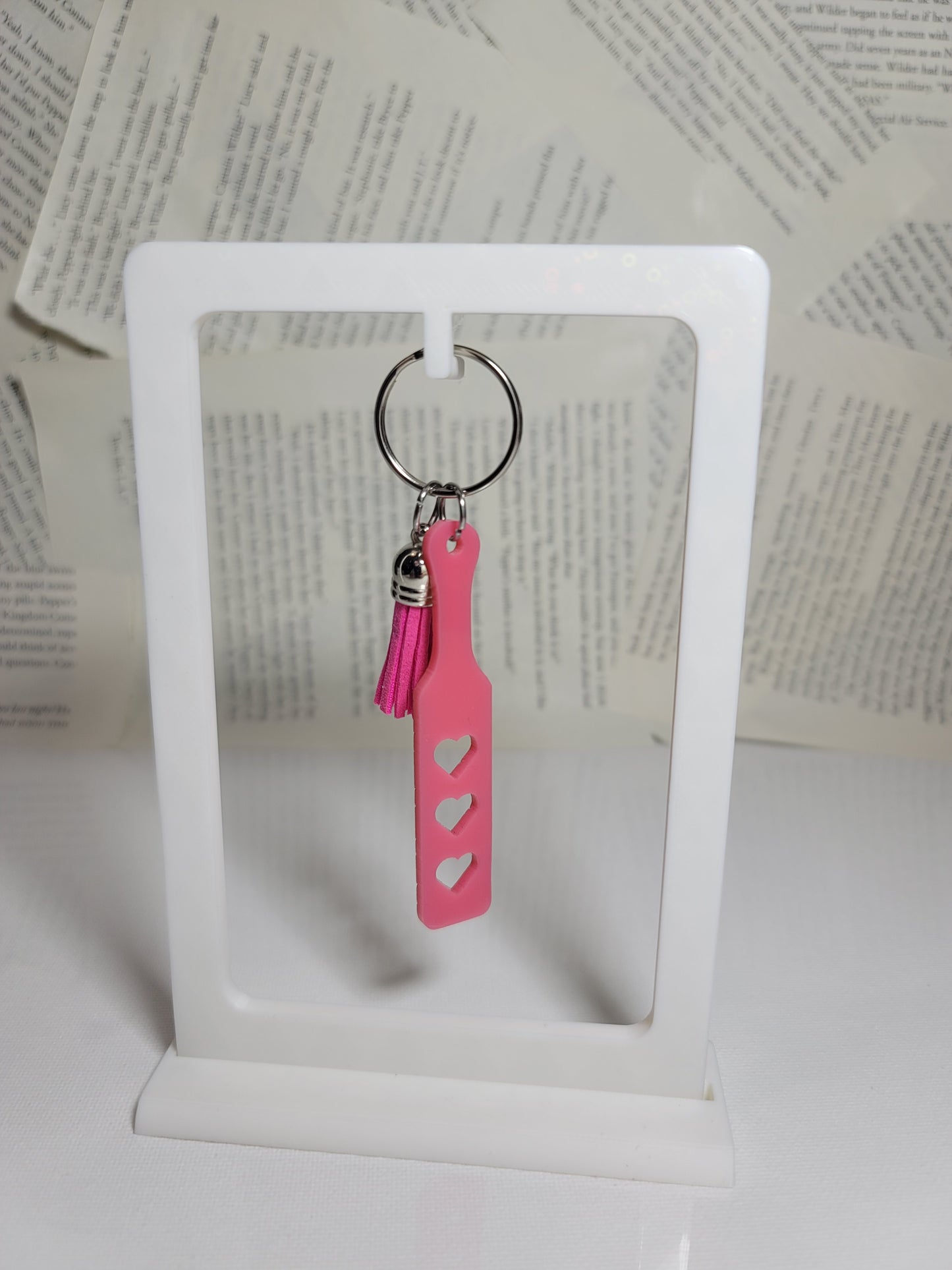 Kinky Heart Paddle Keychain – Spicy Bookish or Bedroom Accessory