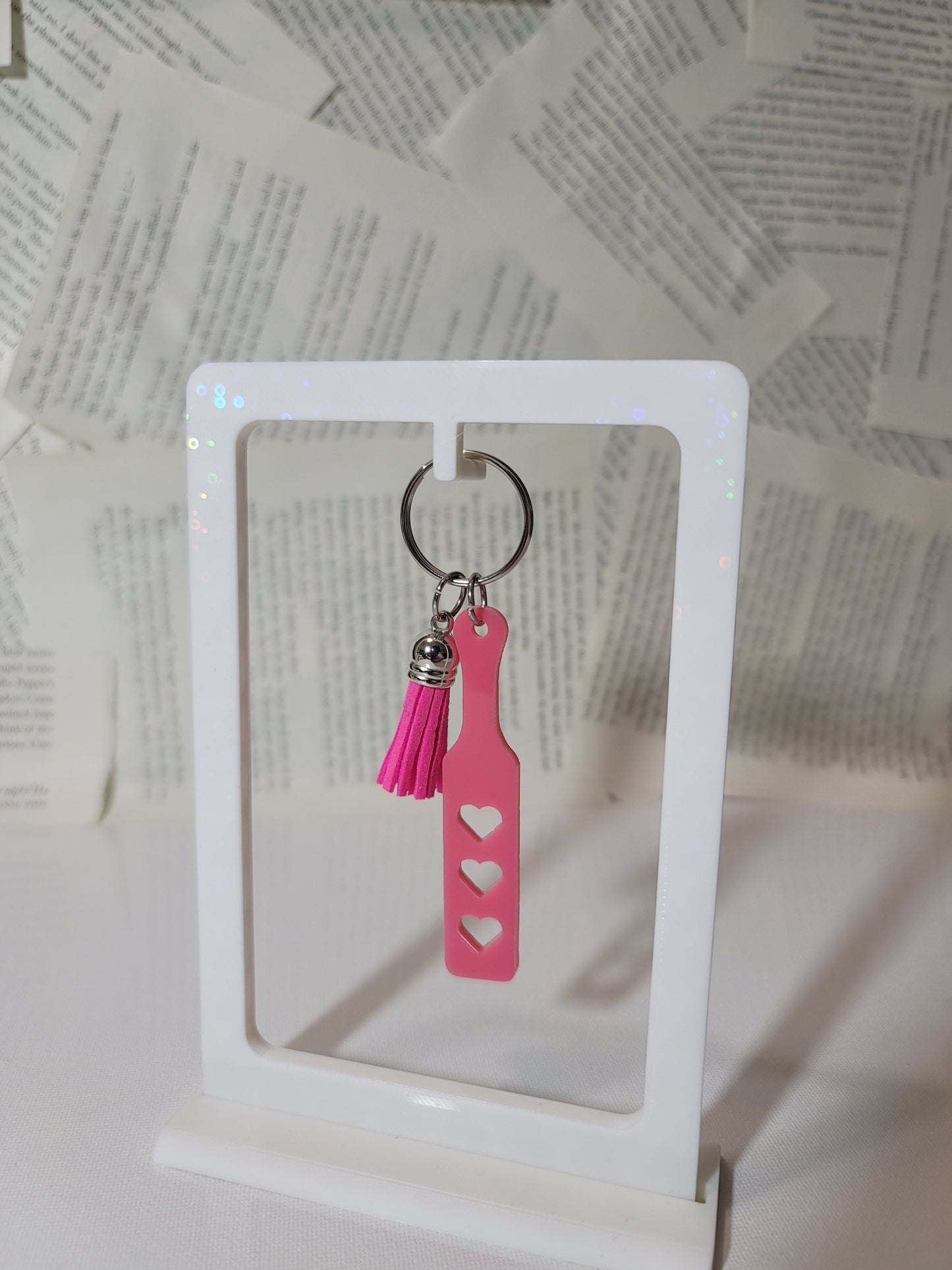 Kinky Heart Paddle Keychain – Spicy Bookish or Bedroom Accessory