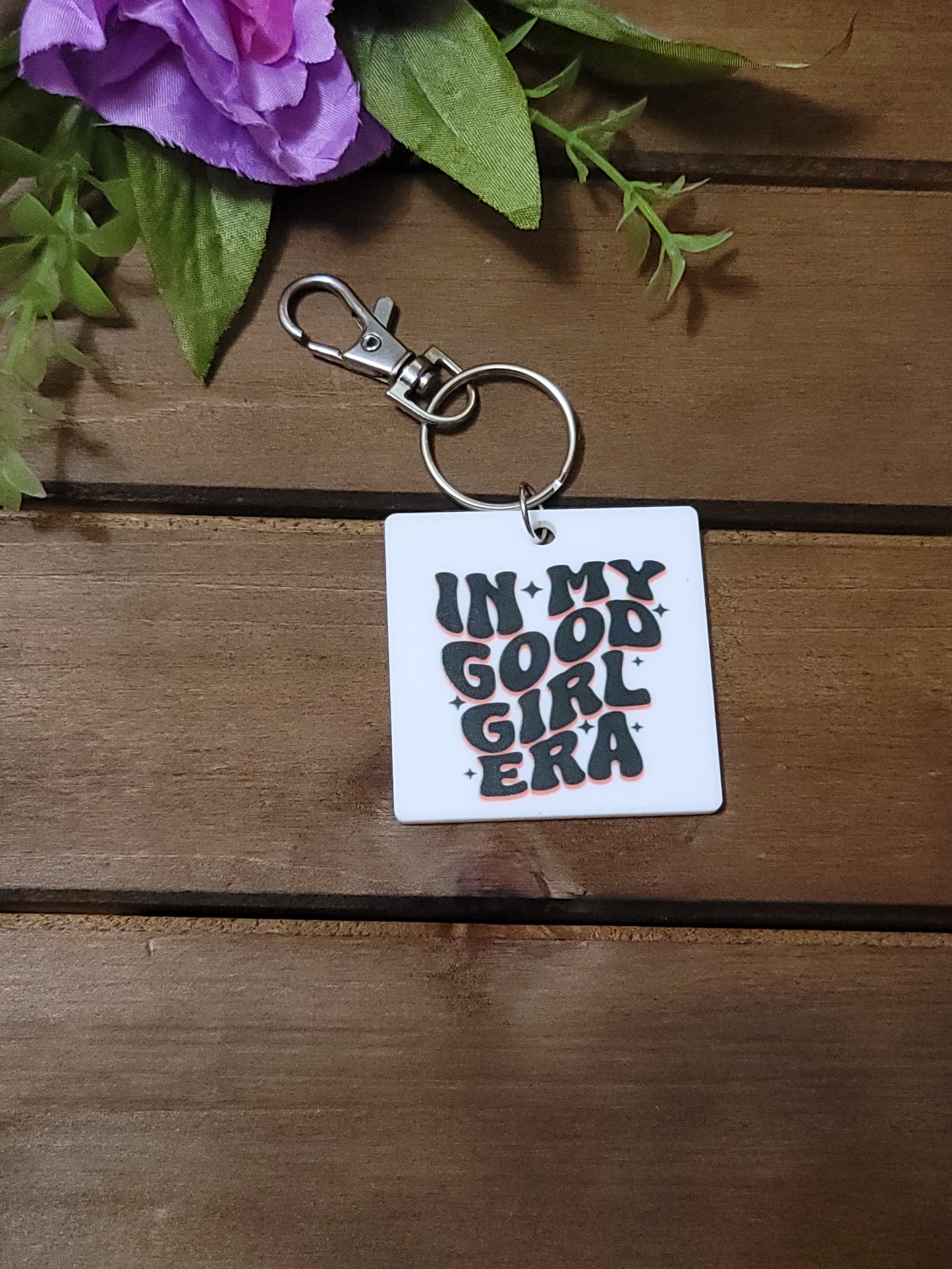 "In My Good Girl Era" Acrylic Keychain / Backpack Tag