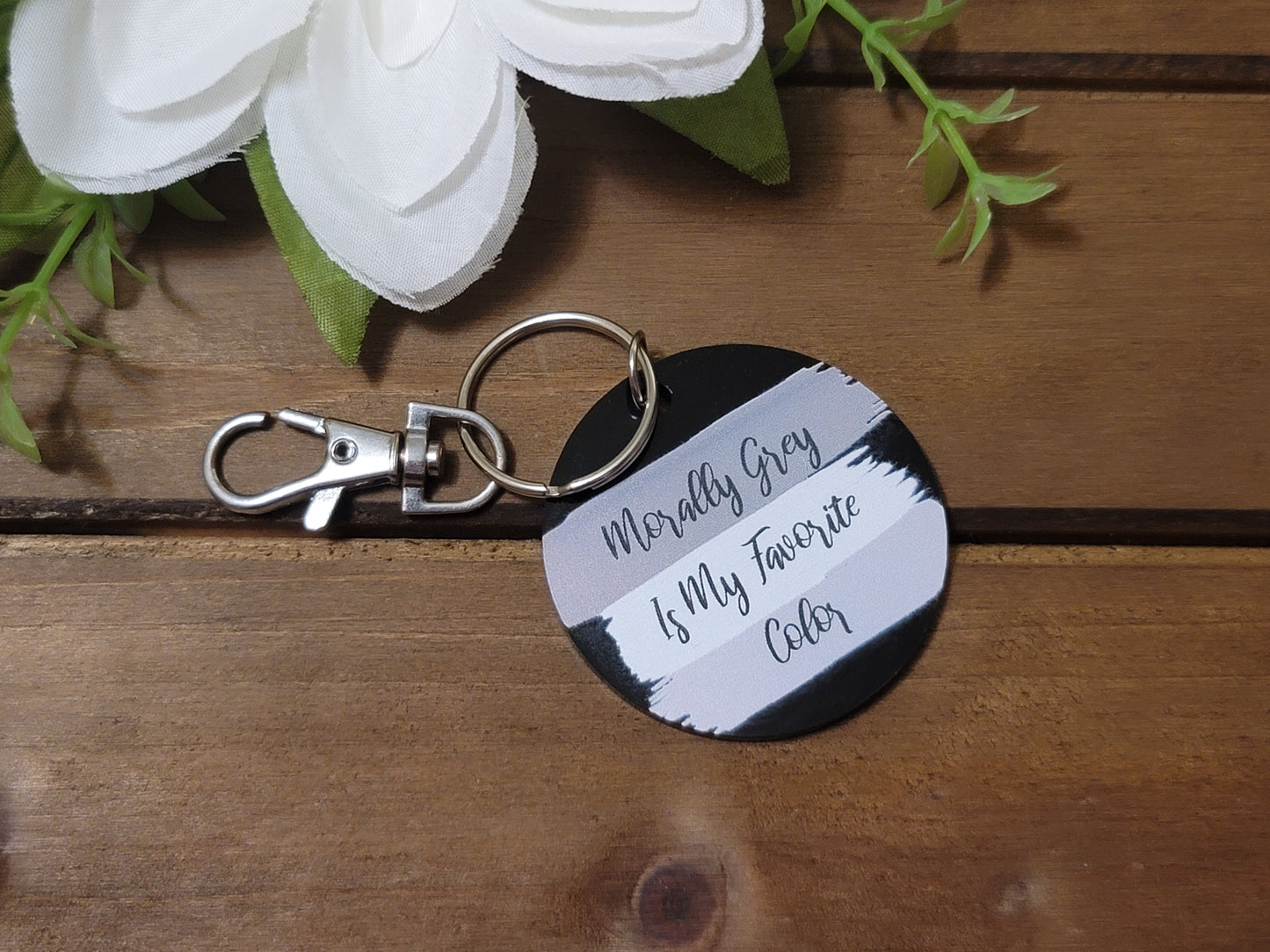 Morally Grey Is My Favorite Color Keychain – Dark Romance Reader Gift