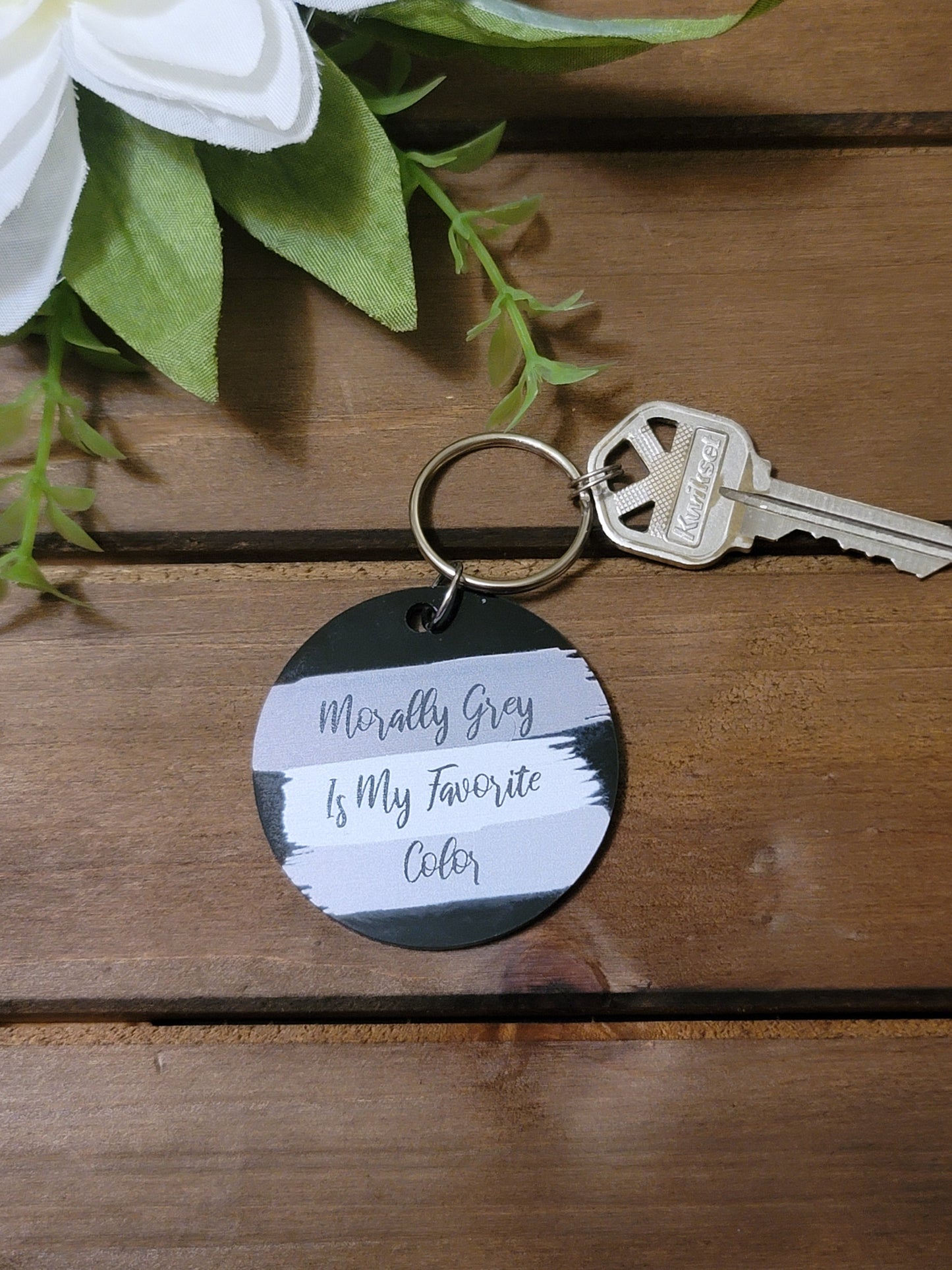 Morally Grey Is My Favorite Color Keychain – Dark Romance Reader Gift