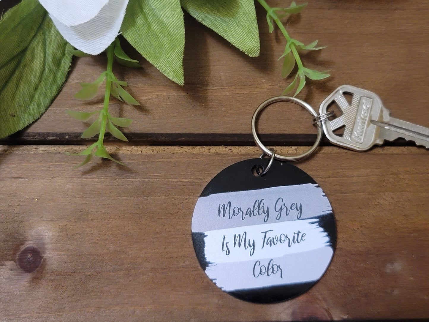 Morally Grey Is My Favorite Color Keychain – Dark Romance Reader Gift