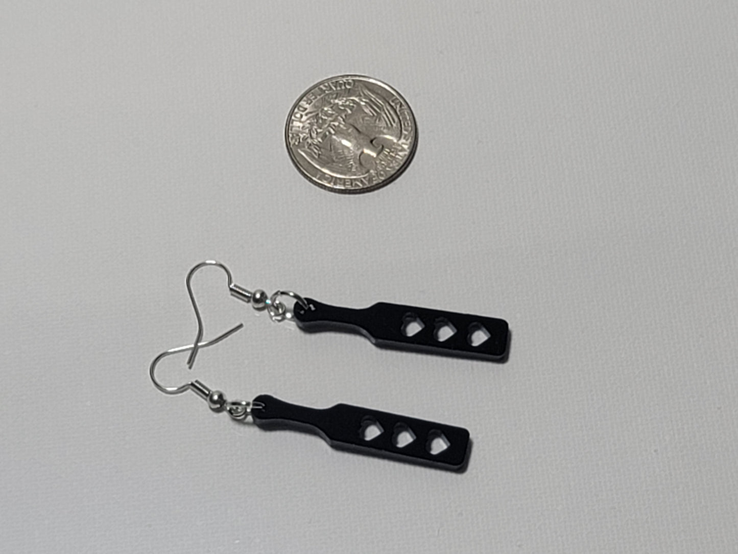 Smutty Spanking Paddle Earrings – Saucy Acrylic Dangles with Bookish Vibes