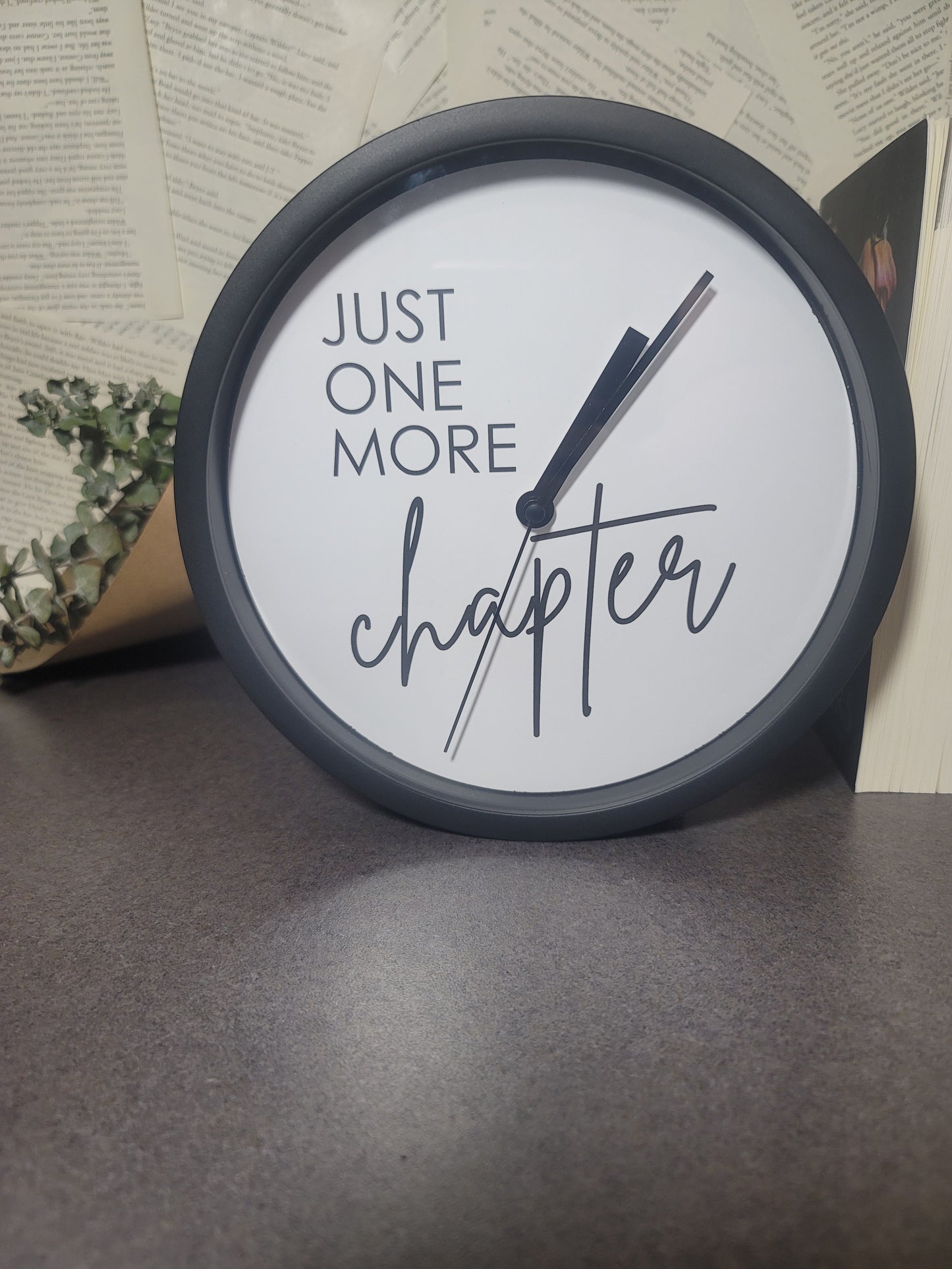 Just One More Chapter – Bookish Clock for Page-Turners