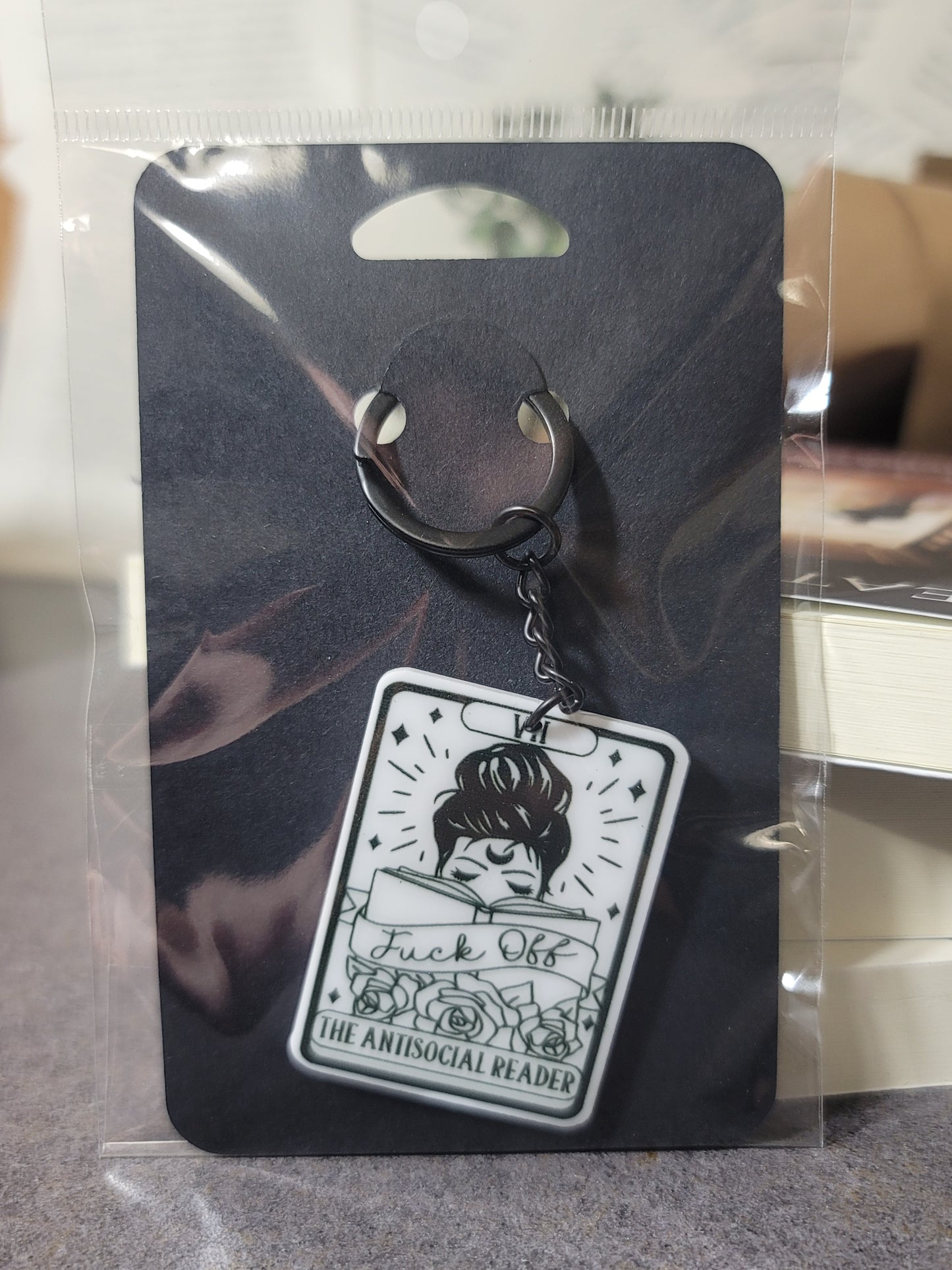 ‘F* Off I’m Reading’ Keychain – Funny Gift for Bookworms & Introverts