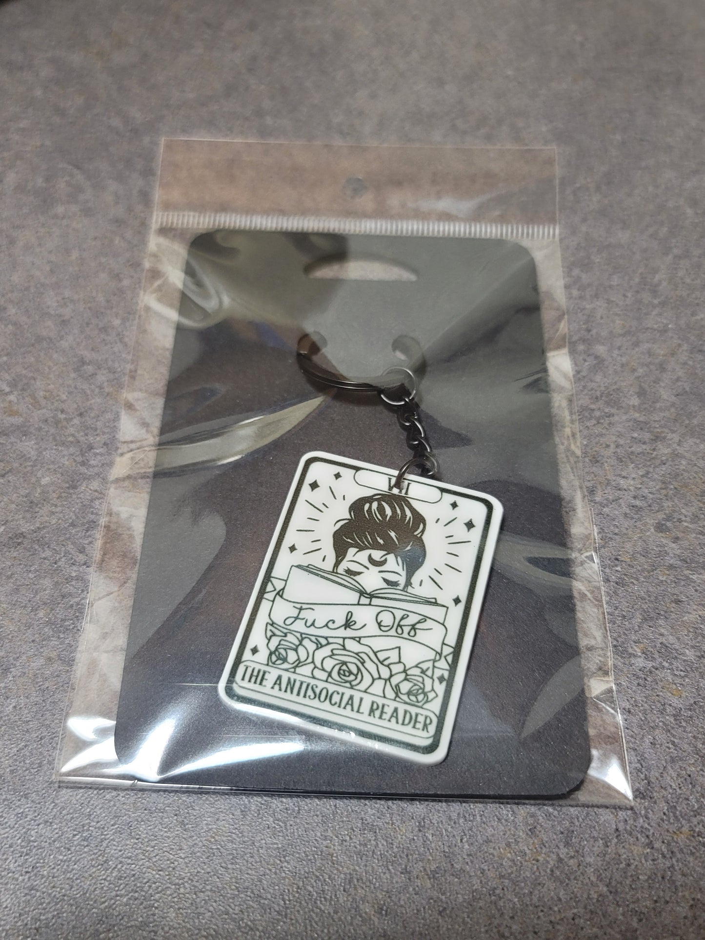 ‘F* Off I’m Reading’ Keychain – Funny Gift for Bookworms & Introverts