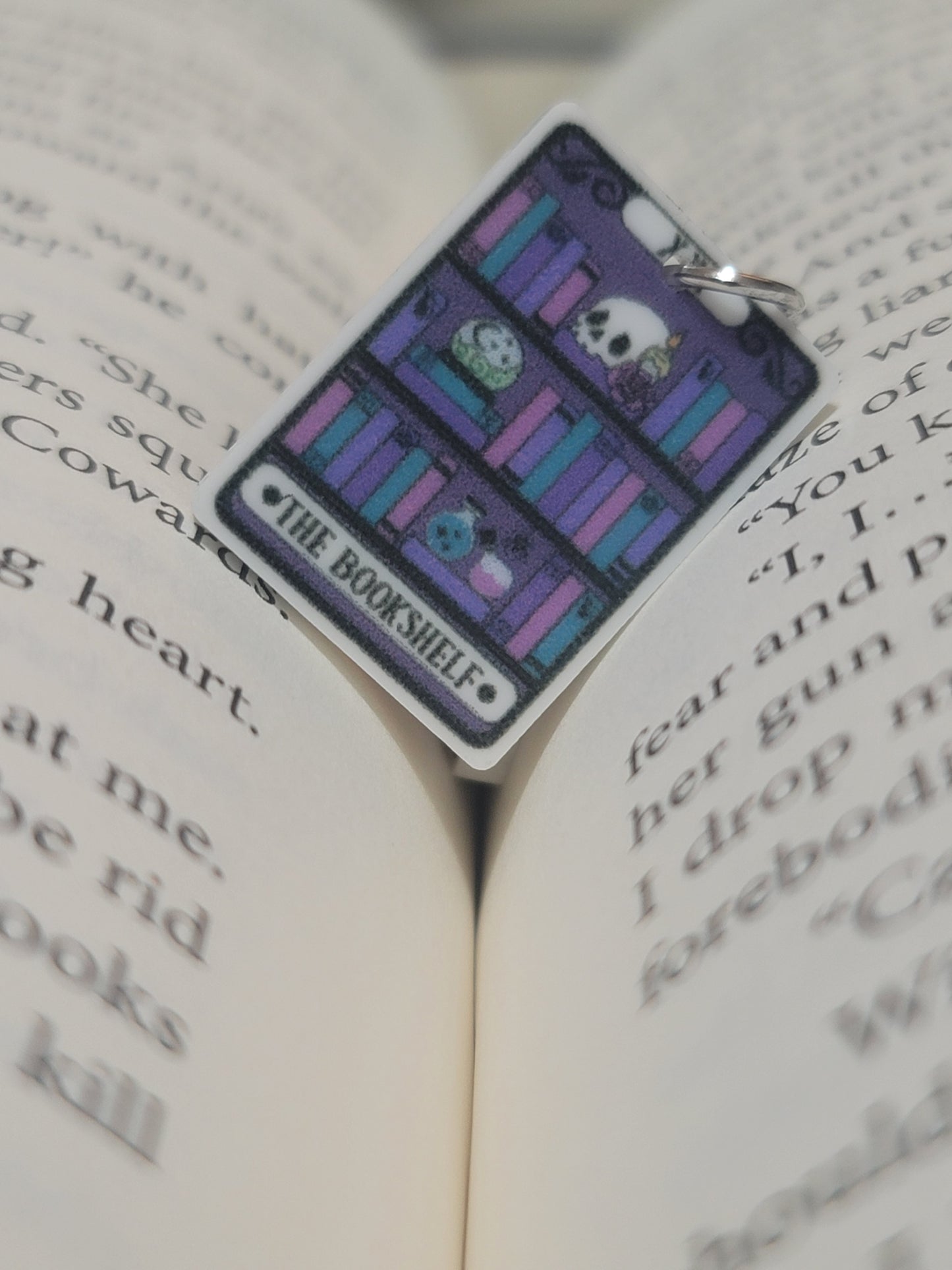 Bookshelf Tarot Earrings – Bold Acrylic Jewelry for Bookish Babes & Smut Lovers