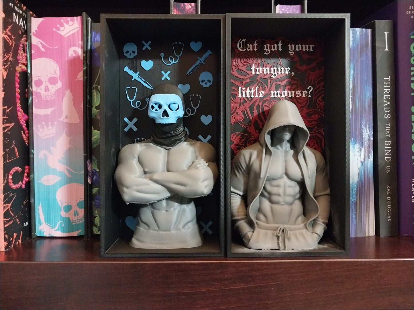 Lights Out Inspired Book Nook | Dark Romance Shelf Insert | Gothic BookTok Decor for Readers