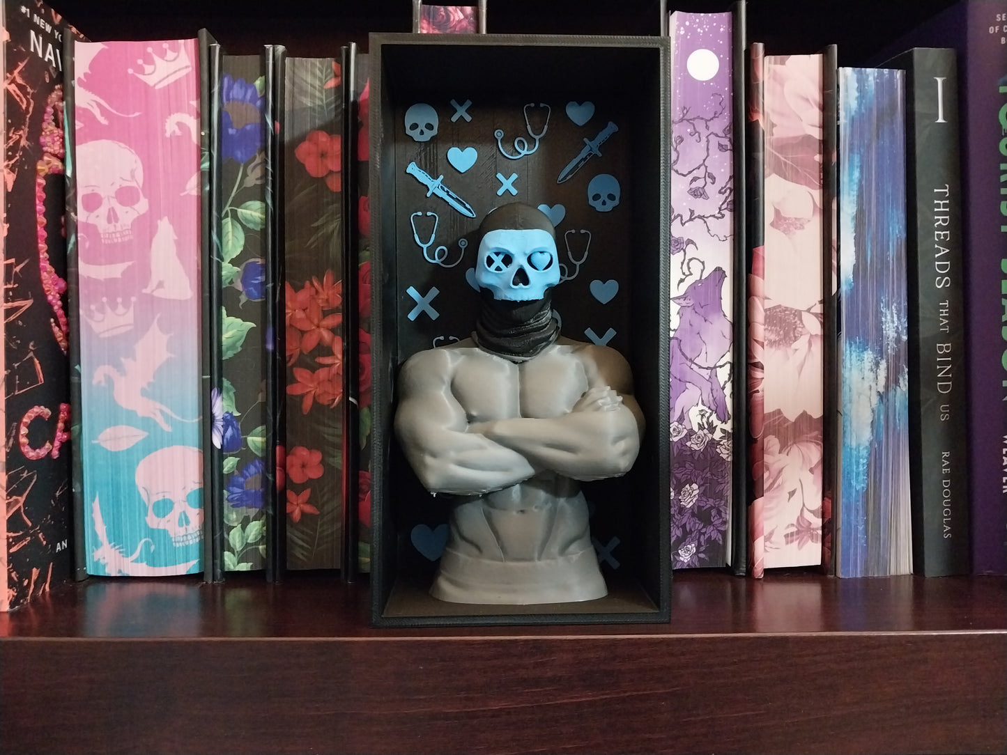 Lights Out Inspired Book Nook | Dark Romance Shelf Insert | Gothic BookTok Decor for Readers