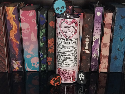 Give Me Smut 20oz Tumbler | Dark Romance Book Club Gift | Bookish Skinny Cup with Lid, Straw, and Straw Topper