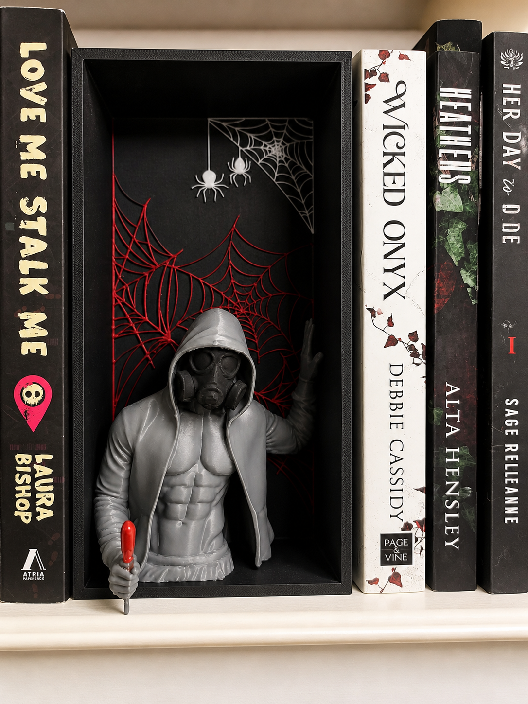 Dark Romance Book Nook | Gothic Shelf Insert Inspired by Morally Gray Romance | BookTok Decor