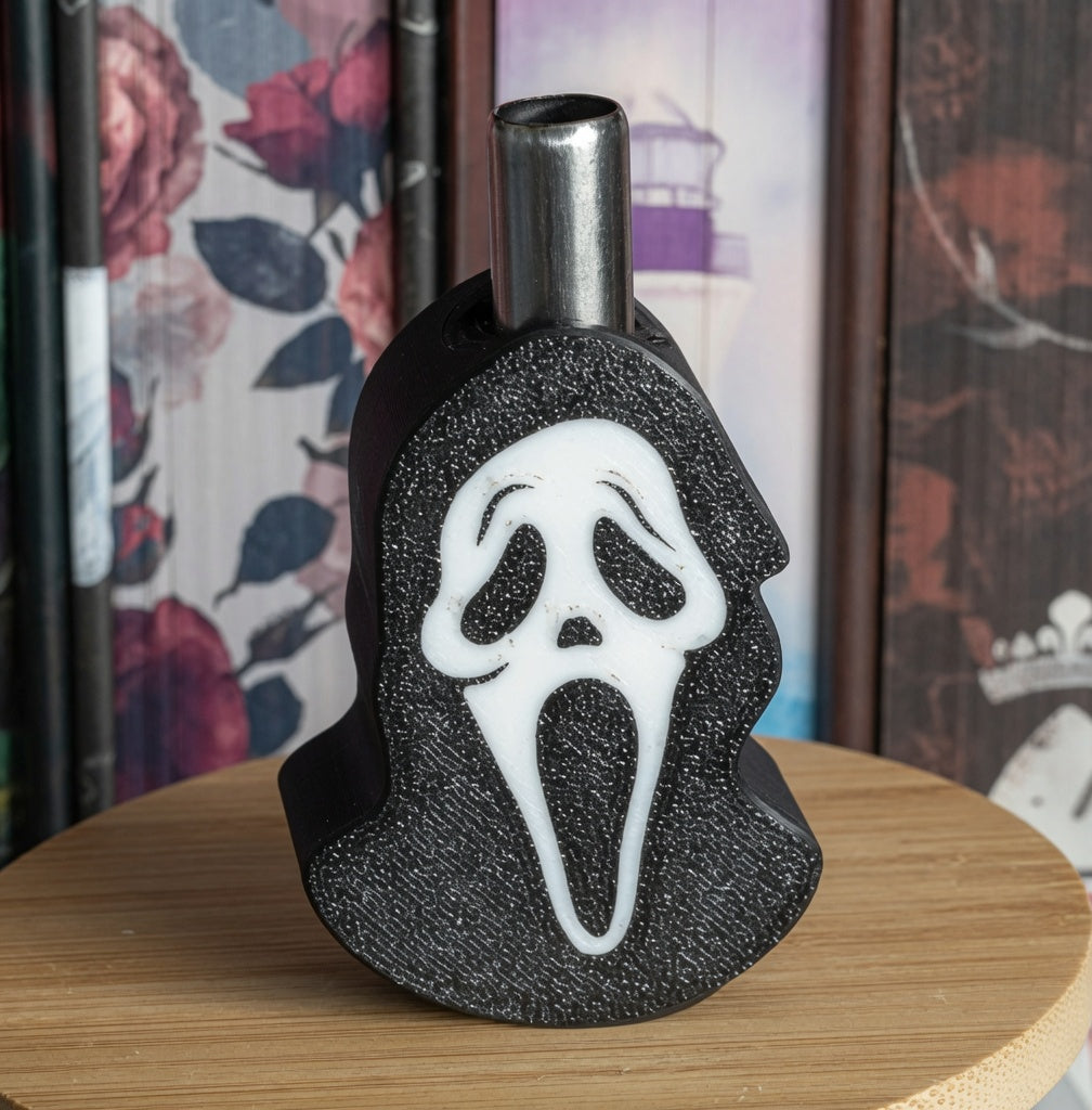 Double Sided Ghostface Mask Straw Topper for Stanley Cups | Dark Romance BookTok Decor